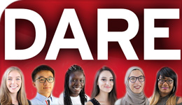 Photo illustration of DARE and students